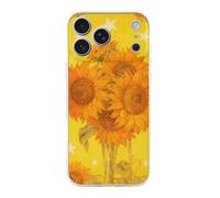 FekiLoot Sunflower Star Pattern for iPhone 17 Case Full Camera Protection TPU Slim Shockproof with Anti-Fingerprint Phone Cover