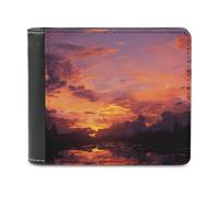 FekiLoot Sunset at Dusk Wallet Fashionable Slim Leather Wallet with Multiple Card Slots And Hidden Compartments Wallets