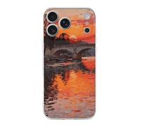 FekiLoot Sunset Bridge Reflection for iPhone 17 Case Full Camera Protection TPU Slim Shockproof with Anti-Fingerprint Phone Cover Transparent