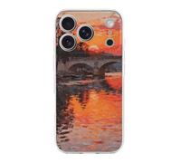 FekiLoot Sunset Bridge Reflection for iPhone 17 Case Full Camera Protection TPU Slim Shockproof with Anti-Fingerprint Phone Cover Transparent