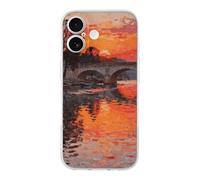 FekiLoot Sunset Bridge Reflection for iPhone 17 Case Full Camera Protection TPU Slim Shockproof with Anti-Fingerprint Phone Cover Transparent