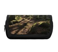 FekiLoot Sunshine in The Woods Pencil Case Office Pencil Box Large Capacity Pencil Box Pouch Holder Double Zipper Pencil Case Use to Organize Desktop And Plan Space Home Office
