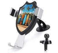 FekiLoot Surf's Up Surfboard Car Phone Mount for Dashboard/Vent/Windshield Auto-Clamping Gravity Sensor Truck Stand Cradle 90° Rotation Phone Holder Fits 4-6" Phones