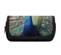 FekiLoot The Peacock Pencil Case Portable Zipper Large Capacity Pencil Bag Handheld Multi Function Portable Pencil Pouch Organizer for Family Office Supplies