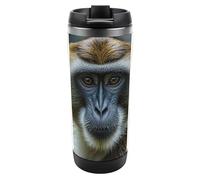 FekiLoot The Silent Monkey Travel Mugs Vacuum Insulated Stainless Steel Coffee Tumbler with Lid Leak Proof Double Walled Reusable Coffee Cup for Hot And Cold Water Coffees