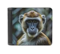 FekiLoot The Silent Monkey Wallet Large Capacity Slim Bifold Wallet with Multiple Card Slots PU Leather Men Purse