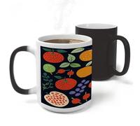FekiLoot There Are Many Fruits Color Changing Heat Sensitive Coffee Mug Magic Tea Mug Funny Art Mug Sublimation Mug Novelty Ceramic Mug for Women Men