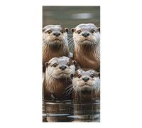 FekiLoot Three Brown Otters Beach Towels for Women, Soft Absorbent Pool Towel for Men, Large Bath Towels for Travel, Quick Drying Swim Towel for Gift, Camping, Hotel, 30.3"x61.4"