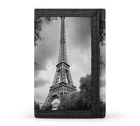 FekiLoot Tower Paris Wallets Exquisite Trifold Wallet Front Pocket Wallet with Zipper Keychain Coin Purse Credit Card Holder for Adult