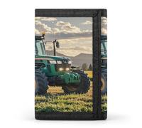 FekiLoot Tractor Agriculture Tranquil Wallet Slim Trifold Wallets with Multiple Card Slots Credit Card Holder Pocket Coin Purse