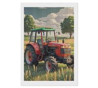FekiLoot Tractor Theme Diamond Painting Kits for Adults Full Drill Diamond Dots Art for Beginners DIY 5d Square Gem Diamond Pictures Art Kits Crafts Home Wall Decoration Gift 8"x12"