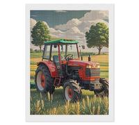 FekiLoot Tractor Theme Diamond Painting Kits for Adults Full Drill Diamond Dots Art for Beginners DIY 5d Square Gem Diamond Pictures Art Kits Crafts Home Wall Decoration Gift 12"x16"