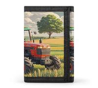 FekiLoot Tractor Theme Men's Wallet Extra Capacity Trifold Wallet Thin & Stylish Trifold Card Holder with ID Window
