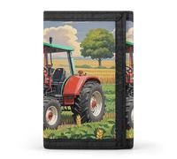 FekiLoot Tractor Theme Wallet Slim Trifold Wallets with Multiple Card Slots Credit Card Holder Pocket Coin Purse