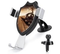 FekiLoot Train and Railway Car Phone Holder Mount Strongest Suction & Clip Cell Phone Mount for Dashboard Windshield Vent Fits 4-6" Phones (Straight Vent Only)