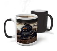 FekiLoot Train Mug Heat Sensitive Coffee Mugs Colour Changing Magical Coffee Tea Cup Funny Art Mug Sublimation Mugs Novelty Ceramic Cup for Women Men 11oz