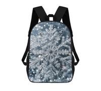 FekiLoot Transparent Snowflake Backpack Laptop Computer Bag Large Travel Backpack Custom Print Bookbag Work Casual Daypack