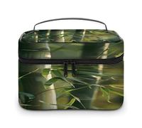 FekiLoot Tree Bamboo Makeup Bag Large Capacity Travel Cosmetic Bag Lightweight Hand-held Toiletry Bags Portable Cosmetic Pouch Cute Make Up Pouch for Women