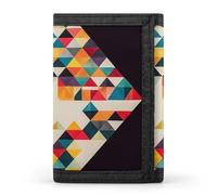 FekiLoot Triangle Geometric Trifold Wallet Slim Minimalist Front Pocket Men's Passcase Wallet Credit Card Holder