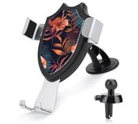 FekiLoot Tropical Flower Car Phone Mount for Dashboard/Vent/Windshield Auto-Clamping Gravity Sensor Truck Stand Cradle 90° Rotation Phone Holder Fits 4-6" Phones