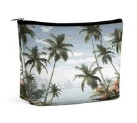 FekiLoot Tropical Palm Trees Toiletry Bag Travel Cosmetic Bag with Zipper Personalized Makeup Pouch Makeup Pouch for Women for Use in Daily Life Travel Other Occasions