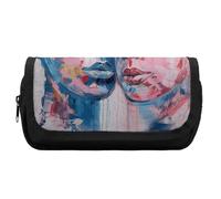 FekiLoot Two Faces Abstract Pencil Case Office Pencil Box Large Capacity Pencil Box Pouch Holder Double Zipper Pencil Case Use to Organize Desktop And Plan Space Home Office