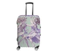 FekiLoot Two Fairies Dancing Travel Luggage Cover Anti-Scratch Suitcase Cover Elastic Luggage Protector Fits 19-28 Inch Case, white, L, Stylish