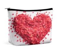 FekiLoot Valentine Heart Shape Toiletry Bag Travel Cosmetic Bag with Zipper Personalized Makeup Pouch Makeup Pouch for Women for Use in Daily Life Travel Other Occasions