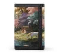 FekiLoot Valley of The Immortals Wallet Minimalist Front Pocket Slim Credit Card Holder Stylish Trifold Wallet for Men Women