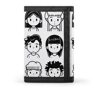 FekiLoot Various Faces Wallet Compact Blocking Trifold Wallets with Zipper Minimalist Purse Wallet Credit Card Holder