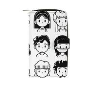 FekiLoot Various Faces Wallet for Men Women Large Capacity Purse Clutch Bag Handbag Checkbook Cash Credit Cards