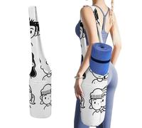FekiLoot Various Faces Yoga Mat Bag Stylish Lightweight Yoga Bag Versatile with Straps Storage Pockets Yoga Tote Yogas Mat Carrier Fits Most Size Mats