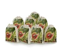 FekiLoot Venus Flytrap Catching Drawstring Gift Bags Wrapping Storage Bags for Candy Goodie Holiday Party Favors 8PCS