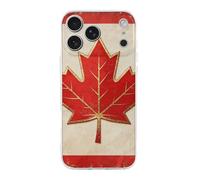 FekiLoot Vintage Canada Flag for iPhone 17 Case Full Camera Protection TPU Slim Shockproof with Anti-Fingerprint Phone Cover Transparent