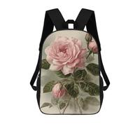 FekiLoot Vintage Pink Rose Bookbags 17 Inch Aesthetic Laptop Bagpack Casual Travel Laptop Backpack Unisex Aesthetic Daypack for College Work Travel