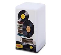 FekiLoot Vinyl Records and Tapes Night Light Minimalist Cordless Portable Night Light Square Decor Bedside Table Lamp Cute Desk Accessories Bedside Lamp for Room Dorm Living Room