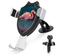 FekiLoot Vivid Flamingo Car Phone Mount for Dashboard/Vent/Windshield Auto-Clamping Gravity Sensor Truck Stand Cradle 90° Rotation Phone Holder Fits 4-6" Phones