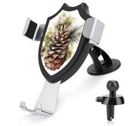 FekiLoot Watercolor Pine Cone Car Phone Mount for Dashboard/Vent/Windshield Auto-Clamping Gravity Sensor Truck Stand Cradle 90° Rotation Phone Holder Fits 4-6" Phones