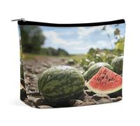 FekiLoot Watermelon on The Ground Makeup Bag for Purse Large Capacity Cosmetic Bags Aesthetic Accessories Storage Bag for Women Travel Toiletry Bags Portable Cosmetic Pouch