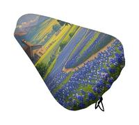 FekiLoot Waterproof Texas Bluebonnets Scenery Bike Seat Cover Oxford Cloth Bike Saddle Protector Washable Sun Rain Dust Bicycle Seat Cushion Cover for Women Men City Mountain Outdoor