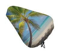 FekiLoot Waterproof Tropical Palm Tree Bike Seat Cover Oxford Cloth Bike Saddle Protector Washable Sun Rain Dust Bicycle Seat Cushion Cover for Women Men City Mountain Outdoor