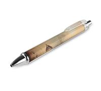 FekiLoot Waterside Bird Painting Ballpoint Pens Retractable Black Ink Ballpoint Pens 0.5mm Medium Point Smooth Writing Pattern Pen with Super Soft Grip Cute Work Supplies for Men Women 1 PCS