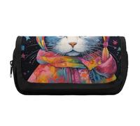FekiLoot Wearing A Headscarf Pencil Case Office Pencil Box Large Capacity Pencil Box Pouch Holder Double Zipper Pencil Case Use to Organize Desktop And Plan Space Home Office
