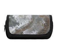 FekiLoot White Dragon Style Pencil Case Portable Zipper Large Capacity Pencil Bag Handheld Multi Function Portable Pencil Pouch Organizer for Family Office Supplies