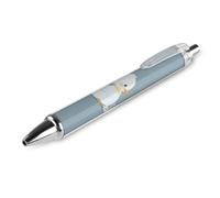FekiLoot White Duck Ballpoint Pens Retractable Black Ink Ballpoint Pens 0.5mm Medium Point Smooth Writing Pattern Pen with Super Soft Grip Cute Work Supplies for Men Women 1 PCS