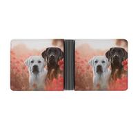 FekiLoot White Labrador Wallet Slim PU Bifold Design Wallet with Multiple Card Slots Wallets Extra Capacity Pocket Wallets