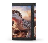 FekiLoot White Lizard Wallet Compact Blocking Trifold Wallets with Zipper Minimalist Purse Wallet Credit Card Holder