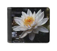 FekiLoot White Lotus Wallet Fashionable Slim Leather Wallet with Multiple Card Slots And Hidden Compartments Wallets