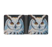FekiLoot White Owl Wallet Slim PU Bifold Design Wallet with Multiple Card Slots Wallets Extra Capacity Pocket Wallets