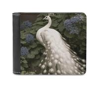 FekiLoot White Peacock Wallet Fashionable Slim Leather Wallet with Multiple Card Slots And Hidden Compartments Wallets